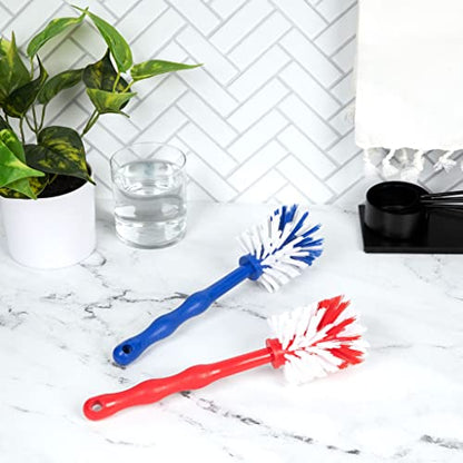Bottle Brush Set 2 Pack | Long Handle Cup Brushes for Yeti Tumblers, Hydro Flask, RTIC, Gatorade Bottles, Stainless Steel Water Bottles & Glassware, Non-Scratch, Strong Bristles, Ergonomic Handle