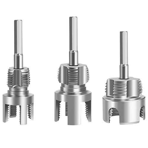PVC Pipe Thread Cutting Tool, 1/2" 3/4" 1" 3Pcs