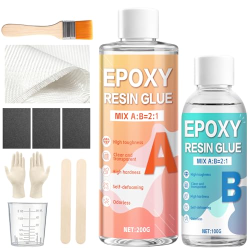 Fiberglass Repair Kit, Anti Sagging Formula, No Drip Run During Curing - color: A