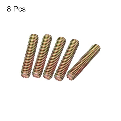 uxcell 8pcs Fully Threaded Rods 5/16x1-1/2 All Thread Studs Long Threaded Screw Carbon Steel for Furniture Garden Railing Mounting Assembly Fastening Frame Connection Colorful Zinc - size: 5/16x1-1/2"