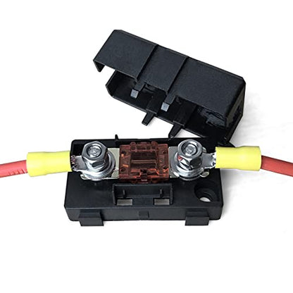 MGI SpeedWare Mini-ANL/MIDI Inline Fuse Holder with Cover and Bolt-Down Studs (70A Fuse) - size: 70A Fuse