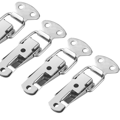 10 PCS Spring Loaded Toggle Latch, Small Spring Toggle Lock, Box Closure, Cap Lock for Toolbox Drawer Chest Case Cabinet
