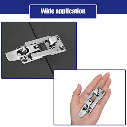Marine Anti-Rattle Square Latches for Boat Door Hatch, Hold Down Clamp Latches, Lockable, Sturdy Construction, 316 Stainless Steel, with Screws