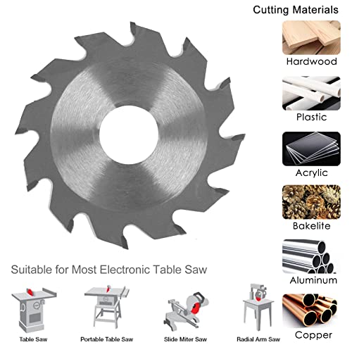 4PCS Saw Blade Set: 2.5in Diameter 63mm Alloy, HSS, Emery & Resin Blades for Metal, Glass, Ceramic, Wood, Plastic