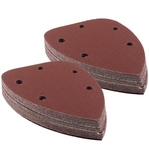25 Pcs Mouse Detail Sander Sandpaper, 320 Grit, 5 Hole - size: 320 Grit - 25 Pcs