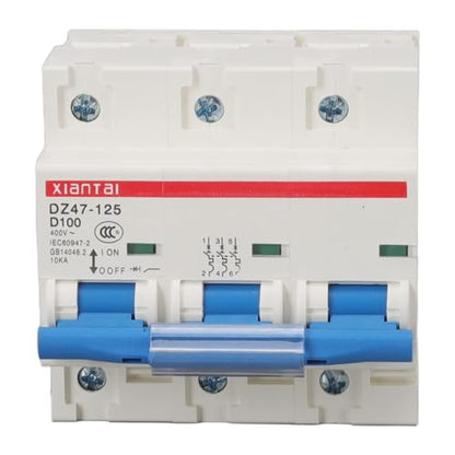 Miniature Circuit Breaker. AC Disconnect Switch Mini Circuit Breaker 3 Phase 100A 400V High Safety Overload Protection Miniature Circuit Breaker for Home Industry