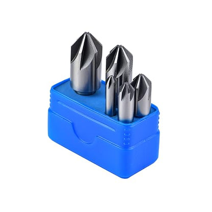 Countersink Drill Bits Set JESTUOUS 82 Degree 6 Flute 5 Pieces