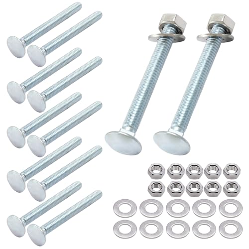 Luomorgo 1/4"-20 x 2 1/2 in. Carriage Bolts, 12 Sets - size: 1/4"-20 x 2 1/2 in.