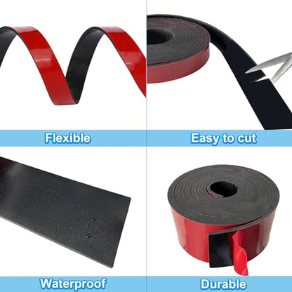 Adhesive Rubber Strip Roll 3" Wide x 1/8" Thick x 20' Long for Gasket - size: 3" Wide x 1/8" Thick x 20' Long