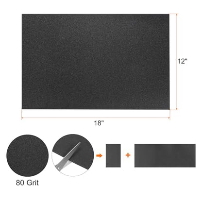 HARFINGTON 10pcs Sandpaper 80 Grit 18 x 12 Inch Silicon Sanding Sheets - size: 80 Grit