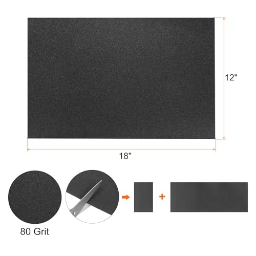 HARFINGTON 10pcs Sandpaper 80 Grit 18 x 12 Inch Silicon Sanding Sheets - size: 80 Grit