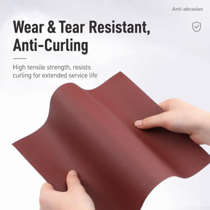 50 Sheets 400 Grit Wet Dry Sandpaper 9 x 11 Inch Brown Alumina