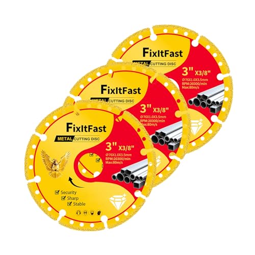 FIXLTFAST 3" Diamond Cutting Wheel Metal Cut Off Disc for Angle Grinder - style: METEL-3
