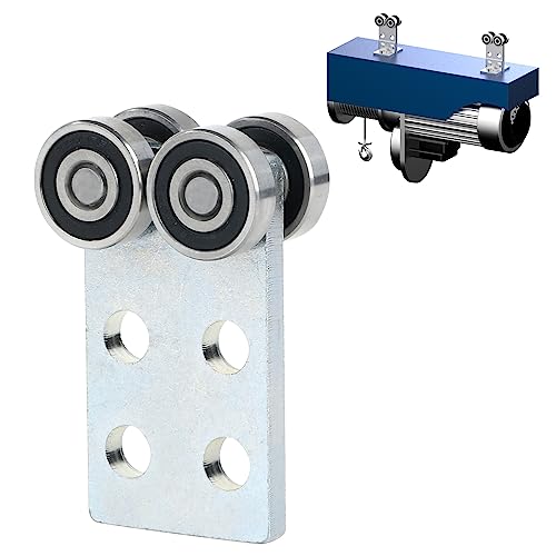 4 Wheel Trolley Rollers.Bearing Trolley Assembly.The top of the Trolley has Room for Set Screws, Allowing the use of a 1-5/8" high Strut Channel - style: B-4Wheel Trolley 1pcs