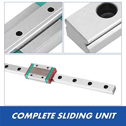 Walfront LML12B Miniature Linear Rail with Slide Block 12mm Wide 100mm 150mm 200mm 300mm 450mm(150mm)