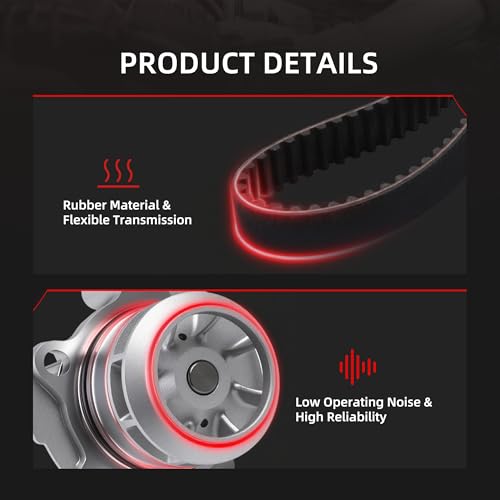 Engine Timing Belt Kit with Water Pump for Audi A3 06-08 - size: for A3/ A3 Quattro / A4 Quattro/ Audi TT