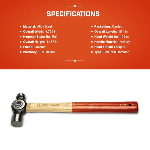 Crescent 24 oz Ball Pein Hammer with Wood Handle | CHWBP24