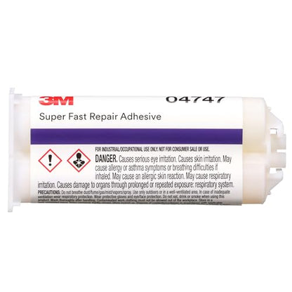 3M Super-Fast Repair Adhesive, 04747, 1.6 fl oz Cartridge, Tranlucent Color - size: 47.3 mL
