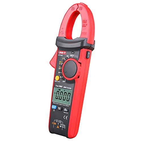 UNI-T Clamp Meter UT216C, Inrush Current AC/DC 600A TRMS HVAC Volt Amp Ohm Meter Multi Meter, Auto Ranging 6,000 Counts, Voltage Frequency Resistance Capacitance Temperature Continuity Diode Tester - size: UT216C