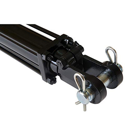 Double Acting Hydraulic Cylinder - AG Tie-Rod Hydraulic Cylinder 2500 PSI Agriculture Standard 2.5" bore 16" Stroke (2.5x16) - size: 16" Stroke, style: 2.5" Bore