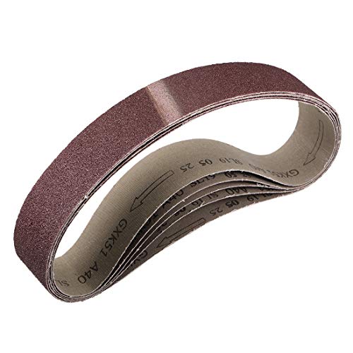 uxcell 2 x 27 Inch Sanding Belt 40 Grit Sand Belts for Belt Sander 5pcs - style: 40 Grit