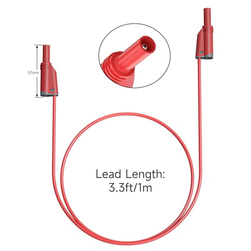 Goupchn 4mm Safety Shrouded Banana Plug Silicone Test Leads Kit 40PCS - color: Ten Colors, size: Test Leads Kit