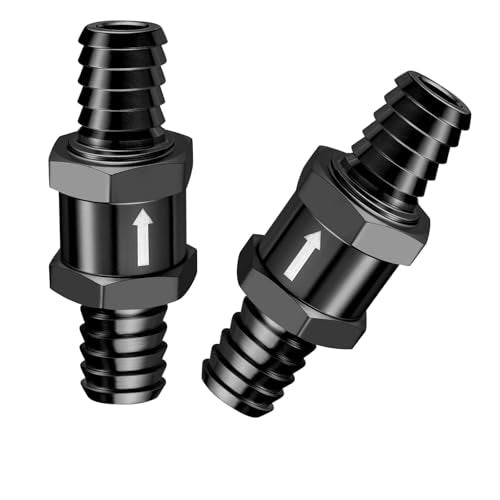 EVIL ENERGY 1/2" Fuel Check Valve One Way Inline Non Return, Black 12mm OD - color: Black, size: 1/2