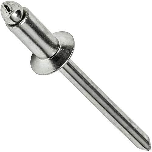 Fastenere - 1/8" x 3/16" Countersunk Head Pop Rivets - Aluminum, Stronger Steel Mandrel, Ideal for Flexible to Rigid Connections, Grip Range: .126" - .187" (100 pcs) - size: 1/8" x 3/16" (4-3) (100 Pack)