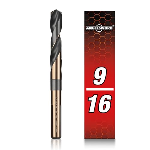 ANGELSWORD 9/16" Reduced Shank Drill Bit for Hard Wood, Mild Steel, Metal - size: I. 9/16 inch