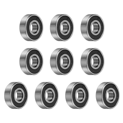 uxcell 10pcs 695-2RS Bearing 5x13x4mm, Chrome Steel Double Rubber Seals Miniature Bearing, Lubricated Deep Groove Ball Bearings, P6 (ABEC 3) - size: 695-2RS