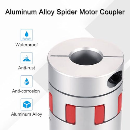 MECCANIXITY Aluminum Shaft Coupling Shaft Coupler 19mm to 22mm Flexible Spider Coupling L50mm x D40mm Coupler Jaw Spider Shaft Joint Connector for 3D Printers DIY CNC Router Milling Machine - size: 19mm to 22mm
