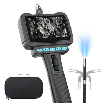Two-Way Articulating Borescope, 210° Endoscope Camera with Light