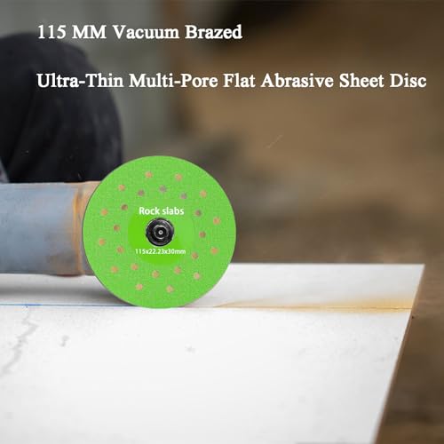 6 Pack 4.5 in Diamond Rock Slab Grinding Disc for Cutting and Grinding of Ceramics, Tiles and Marble, Compatible with Angle Grinder, Bench Grinder, Die Grinder - color: 6 Pack MIX