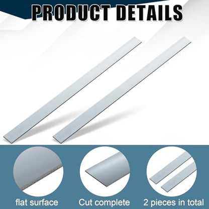 Yaocom 2 Pcs 304 Stainless Steel Flat Bar, 12" L,1-1/2" W,1/8" T - size: 12" L,1-1/2" W,1/8" T