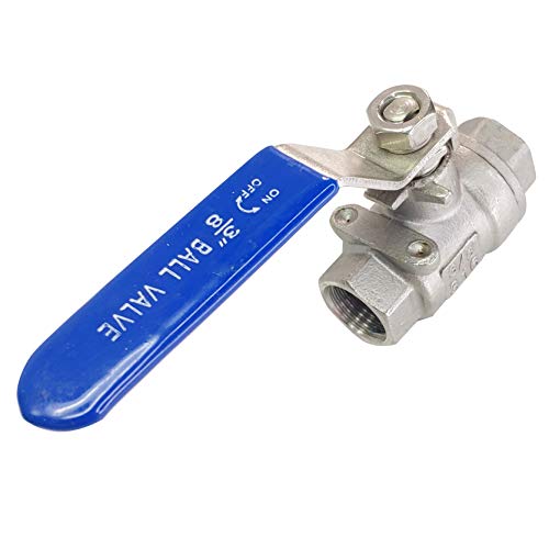3/8" Female Ball Valve NPT Thread 316 Stainless Steel Full Port Ball Valve WOG1000 - size: 3/8 Inch