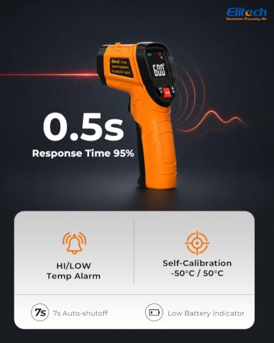 Elitech DIT‑520 Laser Temperature Gun 1652°F, 900°C Infraed Thermometer - color: -50 to 900°C
