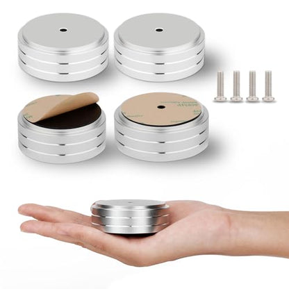 Audio Isolation Feet Aluminum Load 400KG Amplifier Feet 58 * 22MM(4Pcs) - color: Sliver
