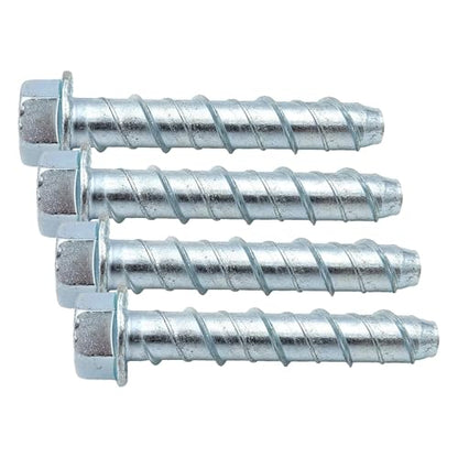 CONFAST LDC123 1/2" x 3" Zinc Plated Large Diameter Concrete Screw for Anchoring to Masonry, Brick or Block (25 per Box) (Pack of 4) - size: 3" (Pack of 4)