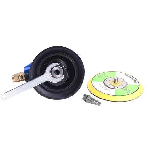 Air Random Obrital Sander 5" Dual Action Palm Sander, Hook and Loop Air Powered and Swirl Free. (5" da sander) - color: Blue, size: 5 inch dual action