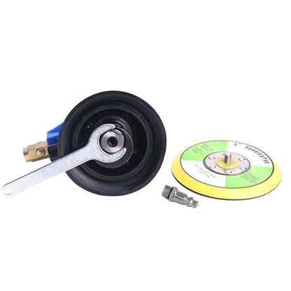 Air Random Obrital Sander 5" Dual Action Palm Sander, Hook and Loop Air Powered and Swirl Free. (5" da sander) - color: Blue, size: 5 inch dual action
