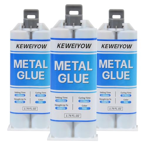 Metal Repair Glue 1.76oz 2 Part Liquid Welding Epoxy, Heavy Duty High Temperature Resistant Waterproof Adhesive for Metal, Plastic, Stainless Steel, Aluminum, Ceramic, Car Body & Marine Repair - size: 3pcs