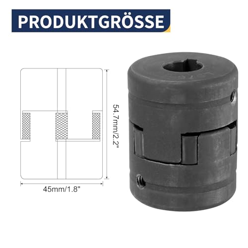 uxcell 5/8" to 5/8" L075 Flexible 3-Piece L-Jaw Coupling Coupler Set & Buna-N NBR Rubber Spider for Log Splitter Hybrid Equipment - size: 5/8" to 5/8"