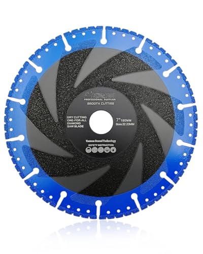SHDIATOOL 7 Inch Metal Cutting Diamond Blade All Purpose Cut Off Wheel for Rebar Sheet Metal Angle Iron Stainless Steel - size: 7 Inch