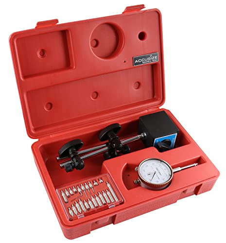 Accusize 3 Pc Magnetic Base and Dial Indicator Set