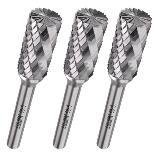 LU&MN SB-5 Tungsten Carbide Burr, 1/2" Head 1/4" Shank, 3 Pcs - style: SB-5,3PCS