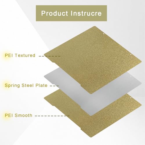 Double Sided Textured PEI Build Plate for MK3 MK4 Core One 254x241mm Spring Steel Sheet - color: Double side PEI, size: 254*241mm Prusa