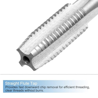 uxcell 3pcs Metric Hand Tap and Die Set, M11 x 1.5 Taper/Plug Thread Taps & Round Die, Hand Threading Tapping Tool Kit for Thread Repair - size: M11 x 1.5