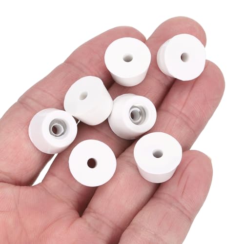 uxcell 8Pcs Rubber Bumper Feet, 0.35" H x0.55 W Round Pads with Stainless Steel Washer and Screws for Furniture, Appliances, Electronics - size: 0.35" H x0.55" W
