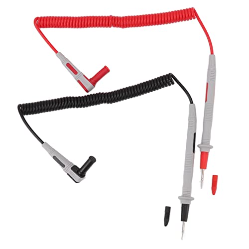 Digital Multimeter Test Probe Kit 20A 1000V, PU Insulated 56cm Spring Brass Wire Piercing Probes with 3.5mm Universal Socket for Automotive Electrical Circuit Testing