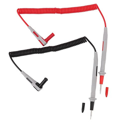 Digital Multimeter Test Probe Kit 20A 1000V, PU Insulated 56cm Spring Brass Wire Piercing Probes with 3.5mm Universal Socket for Automotive Electrical Circuit Testing